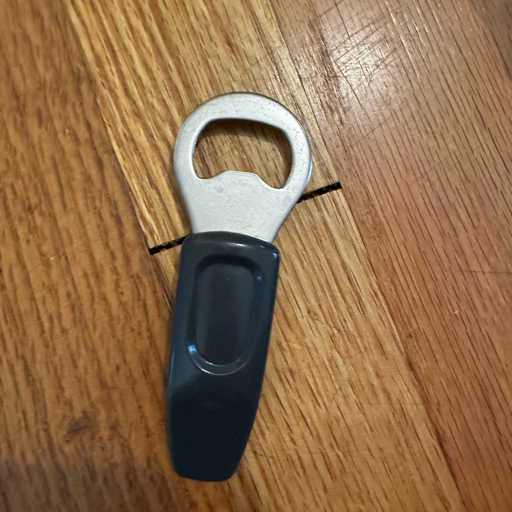 Silver and Black Bottle Opener